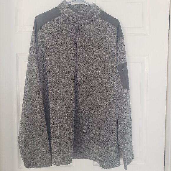 Greg Norman Men's 1/4 Button Golf Pullover Long Sleeve Heather Grey Size XXL - Picture 1 of 9